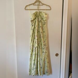 Abercrombie & Fitch Floral Halter Dress - Light Green